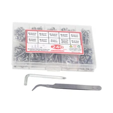 240pcs Nuts and Bolts Assortment Kit , 6-32/4-40  Machine Screw Assortment kits