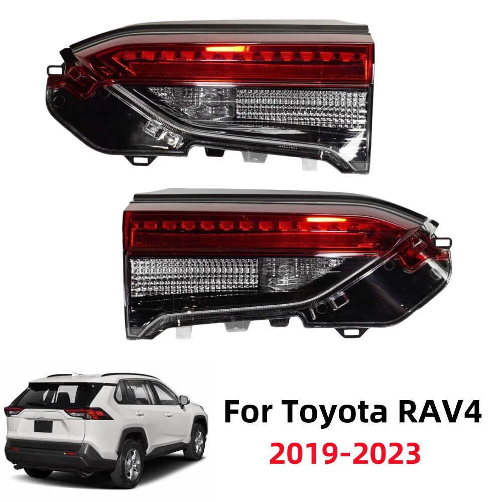 Left Driver Side Outer Tail Light Assembly For 2019-2023 Toyota RAV4 - LED & Halogen, Complete Housing (MZORANGE)
