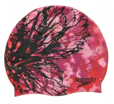 Speedo Swim Cap Adult Unisex Silicone Competition Butterfly Ink Pink 006