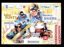 Julien Robert und Florence Baverel Original Signiert Biathlon + A 228133
