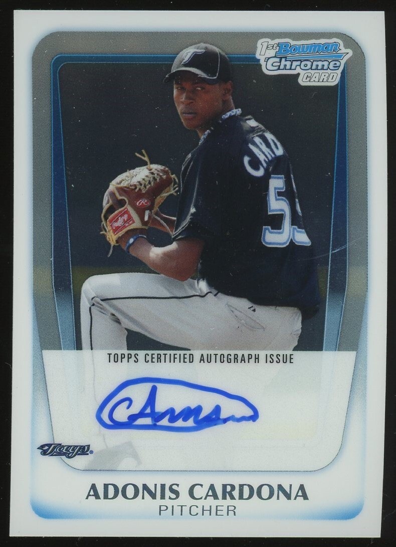 2011 Bowman Chrome Prospects Adonis Cardona Auto Toronto