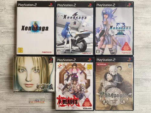 SONY PS 1 2 Koudelka & Xenosaga ⅠⅡ Ⅲ & 7 Blades & Rhapsodia set from Japan