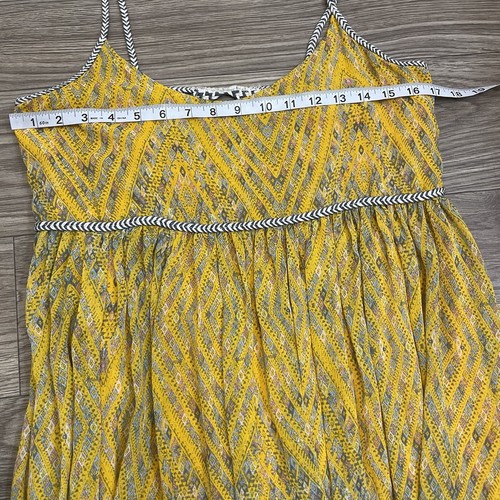 Vestido Babydoll Free People Amarillo Tan Bonito Chifón Correa Trenzada Sol Talla S ASO - Imagen 7 de 12