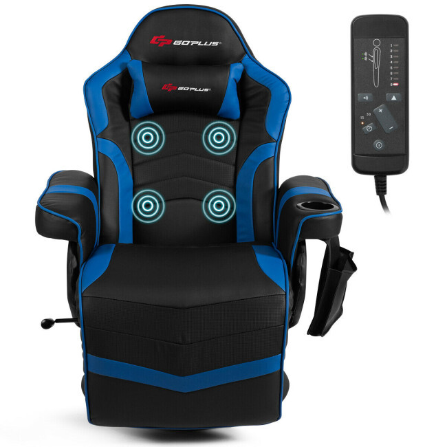 Massage Gaming Recliner Reclining Home Chair Swivel Playing