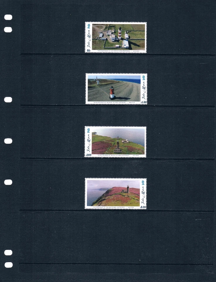 $20.15 Scott Value - 2018 ISLE OF MAN GB UK Lighthouses Channel CV MNH NH UMM - Image 2 of 4