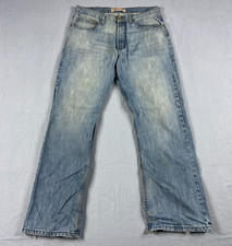 Wrangler Mens L 31in Inseam Jeans Relaxed Boot Blue Denim Western Cowboy Rodeo