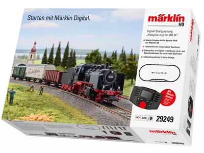 MARKLIN Coffret démarrage train vapeur marchandises BR 24 numérique HO 1/87 - MA - Photo 1/2