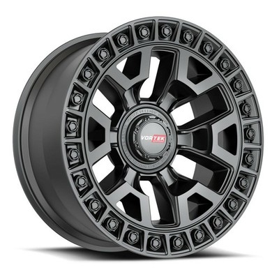 17'' Vortek Matte Black VRD-704 17x9 5x5 5x5.5 0mm For Jeep Dodge Ram Truck Wheel