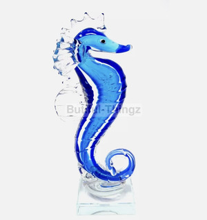 Riesige 26 cm Murano 20. Jahrhundert Kunst Glas Freeform Seepferdchen Skulptur