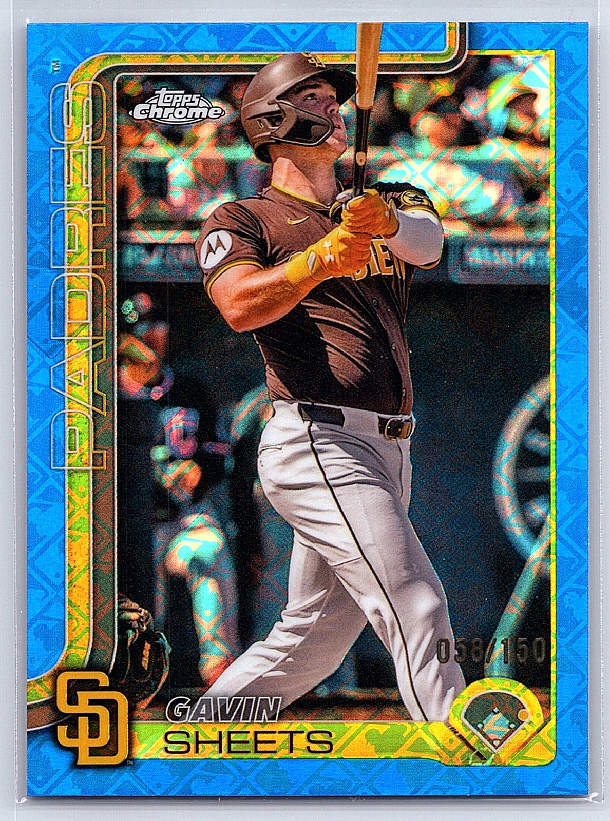 2025 Topps Chrome Logofractor Edition - Gavin Sheets #158 Blue Refractors /150