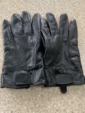 Mens Thinsulate Black Leather Gloves Size M/L