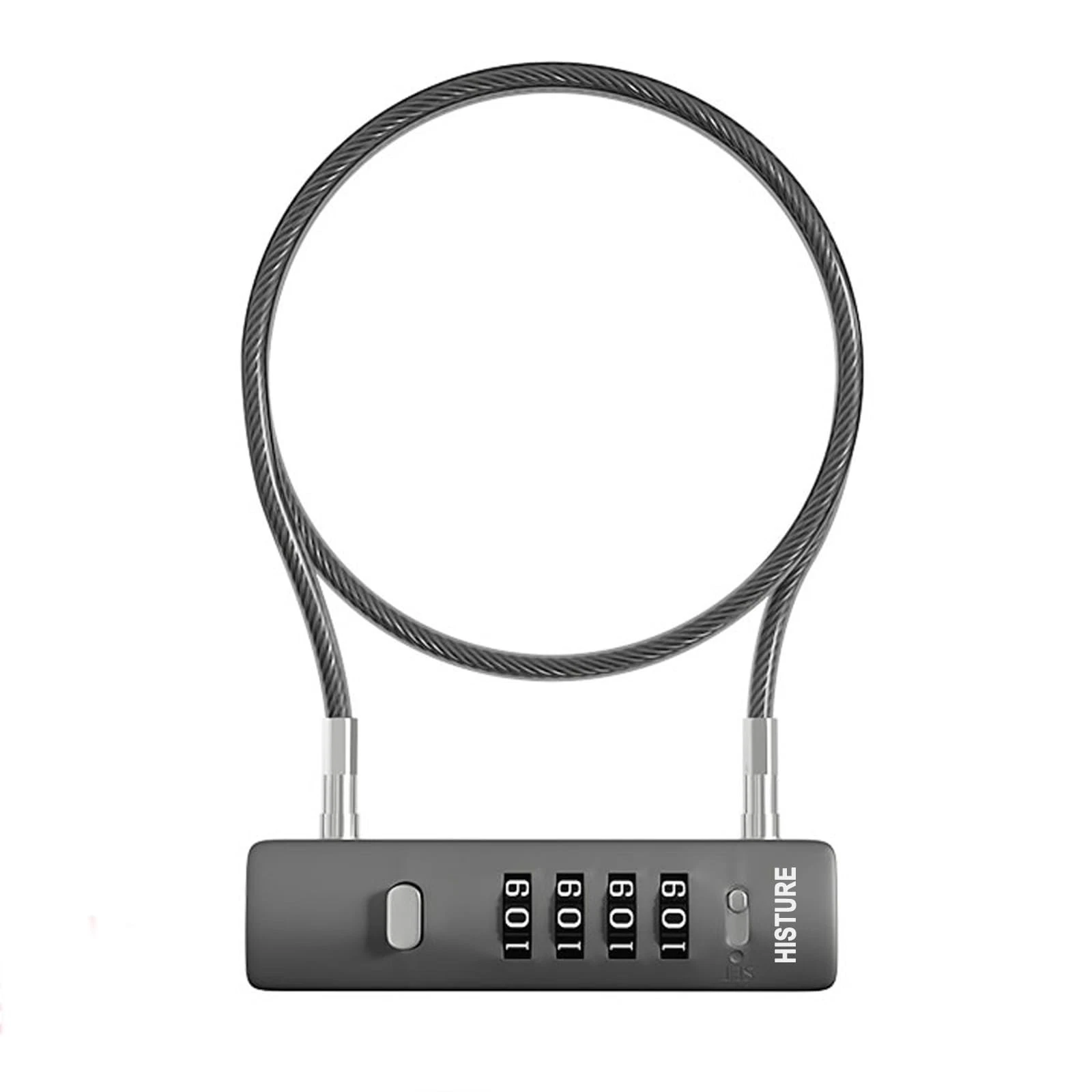 Outdoor Fence Gate Lock Locker - Bike, Cable Chain, Combination Locks Grey-1
