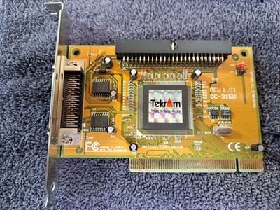 vintage Tekram DC-315U 50-pin Ultra SCSI host adapter PCI card untested