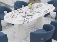 Moderner WeißEr Esstisch Ovaltisch KüChentisch LuxuriöSe Tische
