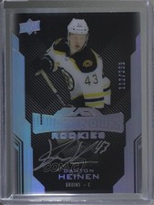 2016-17 UD Black Lustrous Rookies Signatures 112/299 Danton Heinen #48 Auto 7b5