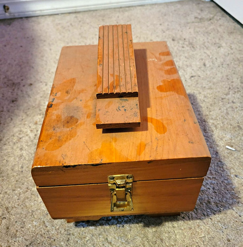Vintage Wooden Shoe Cleaning Box
