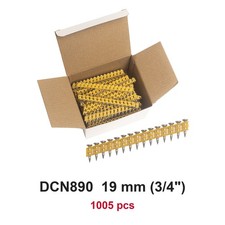 1005x Plastic Collated Concrete Nails 19mm 3/4" DeWalt DCN890 15° Cordless