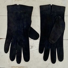 VTG Chesterton by Superb 8 1/2 Gray Steel Blue Leather Luxury Gloves Made Italy
