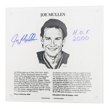 Joe Mullen Autographed NHL Legends HOF Plaque