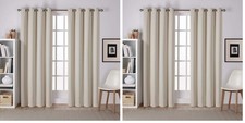 Exclusive Home Curtains Sateen Twill Woven 52"W x 84"L Pack of 4 , Linen