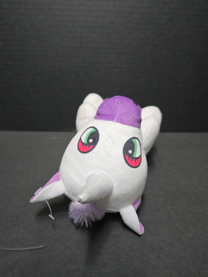 White Purple Unicorn Plush Stuffed Animal 20cm - Image 3 of 4