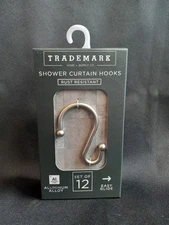 Brand New / Trademark Home Supply Co Set of 12 Shower Hooks / Rust Resistant