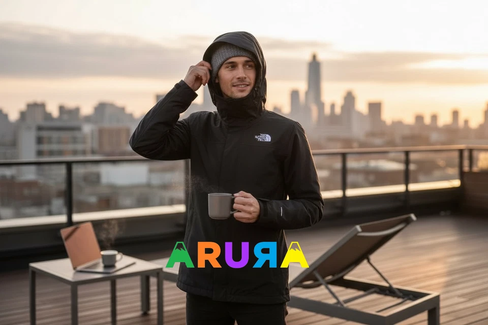 Mens The North Face Toro Peak 3 in 1 Triclimate Waterproof Hooded Jacket Black - Image 3 of 4