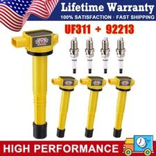 Pack of 4 Ignition Coil & Spark Plug For Honda Element 2.4L L4 UF311 2003-2011