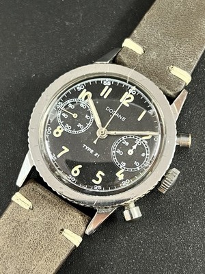 Uhr Chronograph DODANE Type 21 Fly Back (Armée de l'Air) - Vintage watch '60
