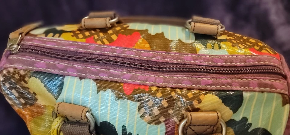 Bolsa satchel Fossil Keyper barril revestida de lona - Imagem 2 de 4