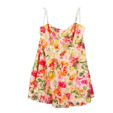 Db Studio Floral Patterned Lace A-line Mini Dress Size 22 Pink Multicolor