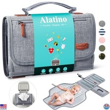 Portable Diaper Changing Pad, Travel Detachable with Wipes Pocket, Grey