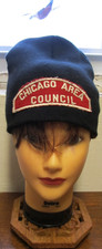 Vintage Chicago Area Council patch black beanie hat