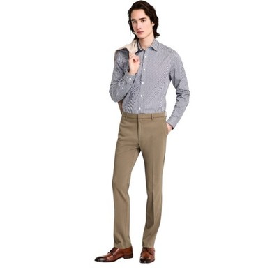 Tommy Hilfiger Mens Modern fit Dress Pants 34 / 30 Olive Green Solid