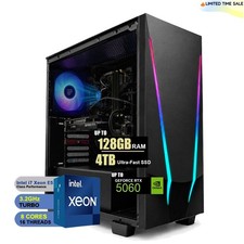 Gaming PC NVIDIA RTX 3050 Desktop Computer, Up to 128GB RAM, 4TB SSD, Windows 11