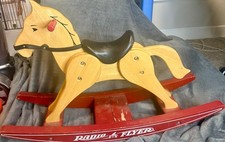 Radio Flyer Wooden Rocking Horse Vintage Child s Toy Red Base Classic