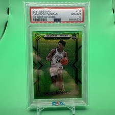 2021-22 Panini Obsidian Cameron Thomas Green Flood /25 Rookie RC #171. PSA 10