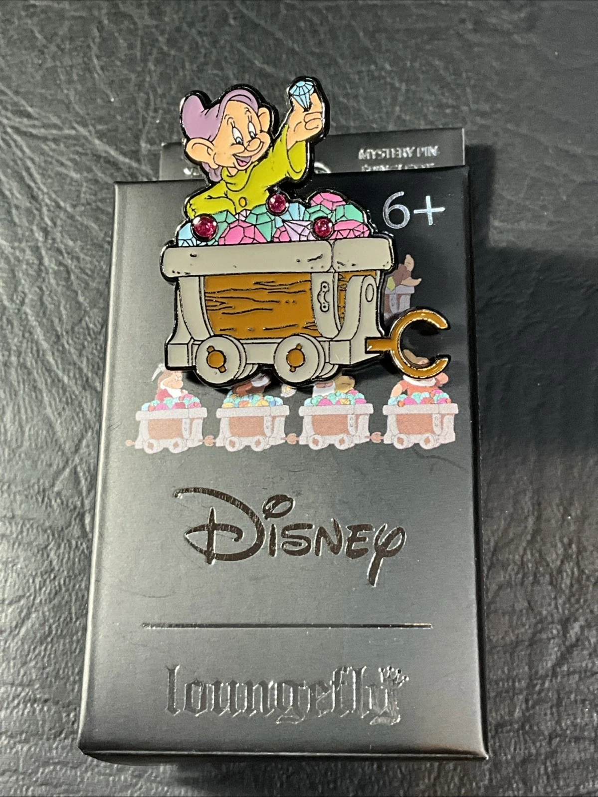 Loungefly Snow White & Seven Dwarfs Mine Cars Enamel Pin Blind Box DOPEY