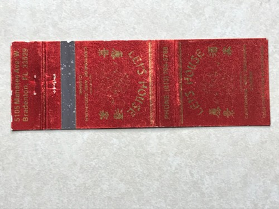 #ad S146 Matchbook Cover Lei#x27;s House Cantonese Szechuan Cuisine Bradenton Florida FL $4.99