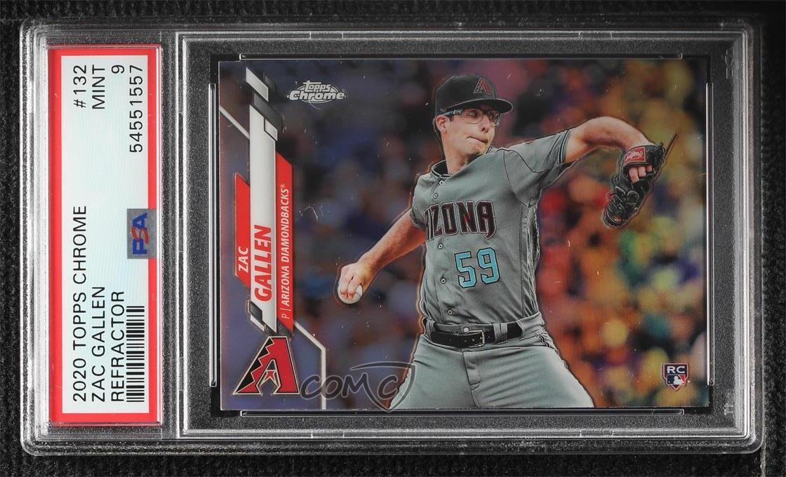 2020 Topps Chrome Refractor Zac Gallen #132 PSA 9 MINT 3do