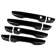 Gloss Black 4 Door Handle Covers With Front Smartkey For 2016-2021 Honda Civic