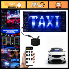 Programmable LED Car Sign - 7''x3'' Bluetooth Scrolling Text Display for Cars, M