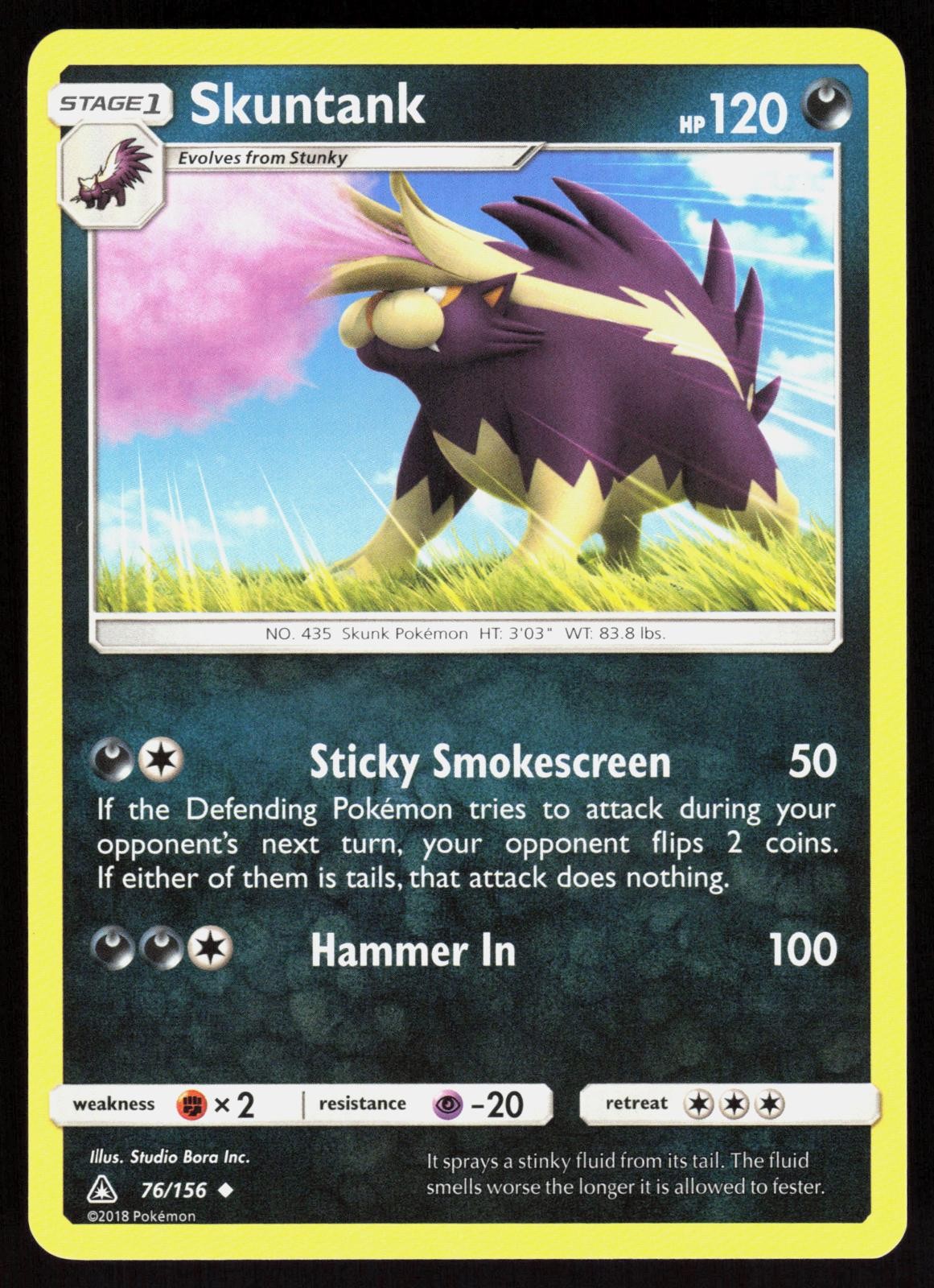 Skuntank 76/156 - Pokemon Ultra Prism - Uncommon - NM