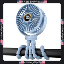 Portable Baby Stroller Fan Rechargeable 3-Speed 360  Rotatable