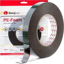 Sanojtape Doppelseitiges Klebeband Extra Stark Schwarz 19mm x 10m Universal
