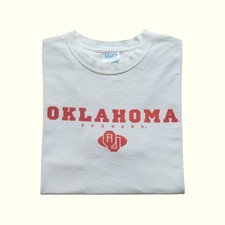 NCAA VTG Y2K 90s RETRO OU SOONERS OKLAHOMA UNIVERSITY WHITE GRAPHIC T SHIRT SZ M