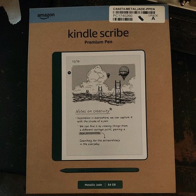 Amazon Kindle Scribe (64GB) with Premium Pen Metallic Jade
