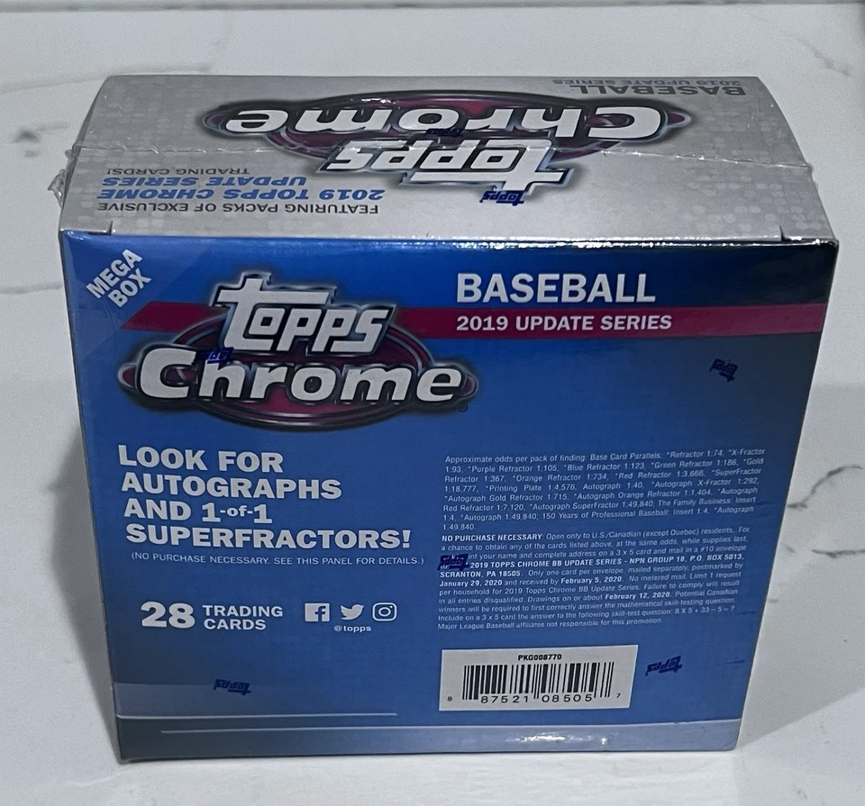 2019 Topps Chrome Update Series MLB Baseball Mega Box Sealed Vlad Guerrero RC ++ - Image 2 of 3