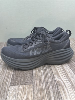 HOKA Bondi 8 Running Shoes Womens Size 8B Black Gym Sneaker