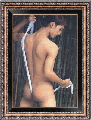 Hand-painted Oil Painting art  young Male nude man on Canvas 24''x36''